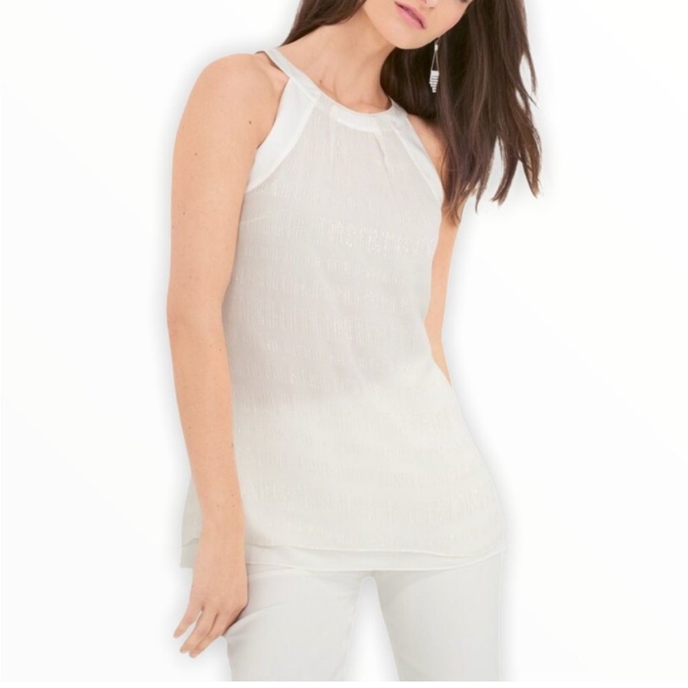 WHBM Harriet Clip Date Top Silk blouse • Size 4  • EUC